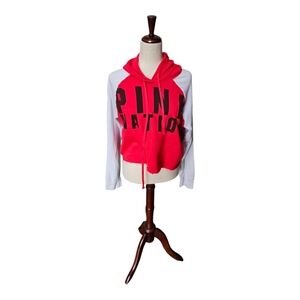 Pink Nation Red and White Hoodie